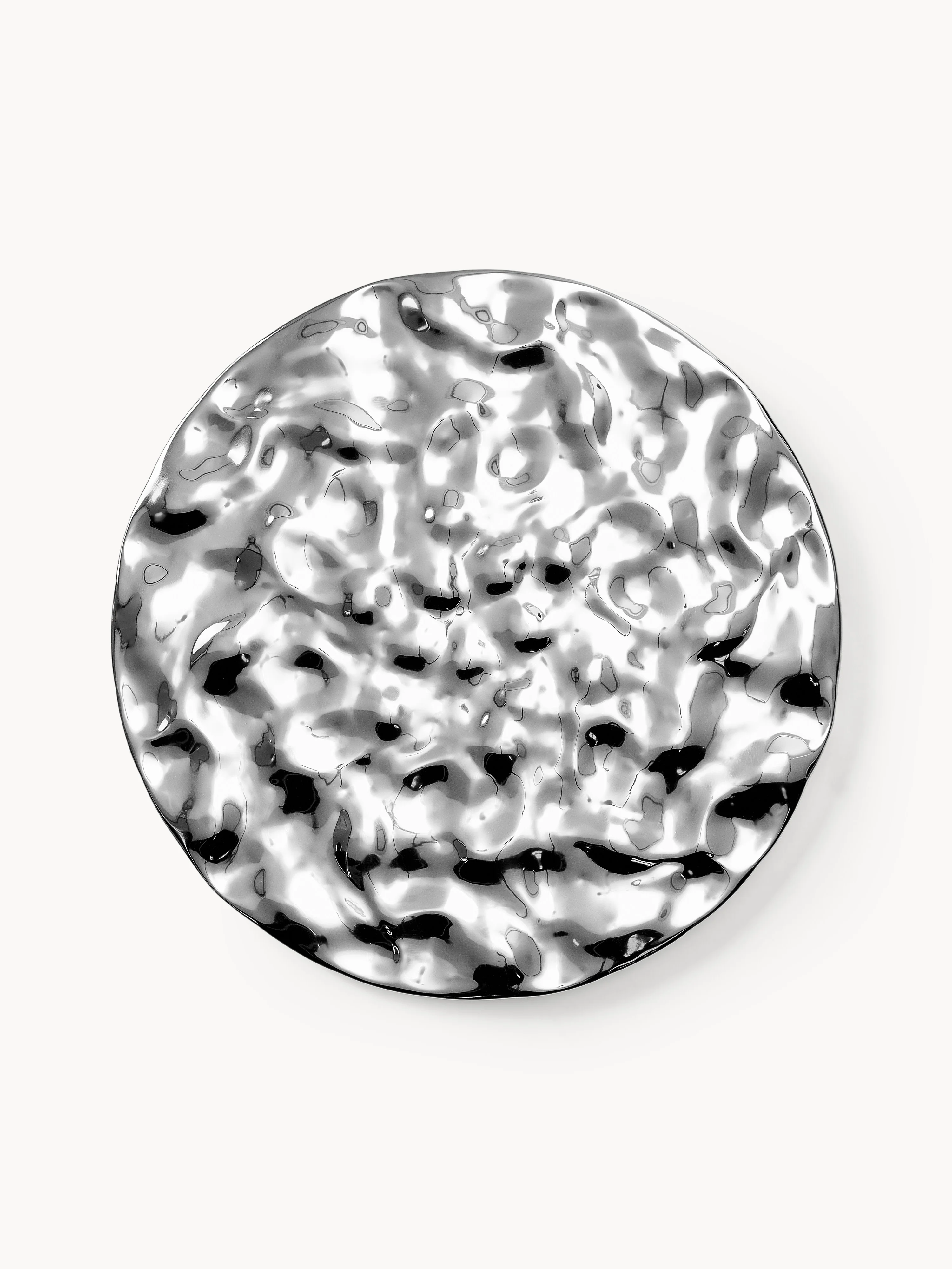 Wandobjekt Splash mit gehämmerter Oberfläche, Ø 100 cm