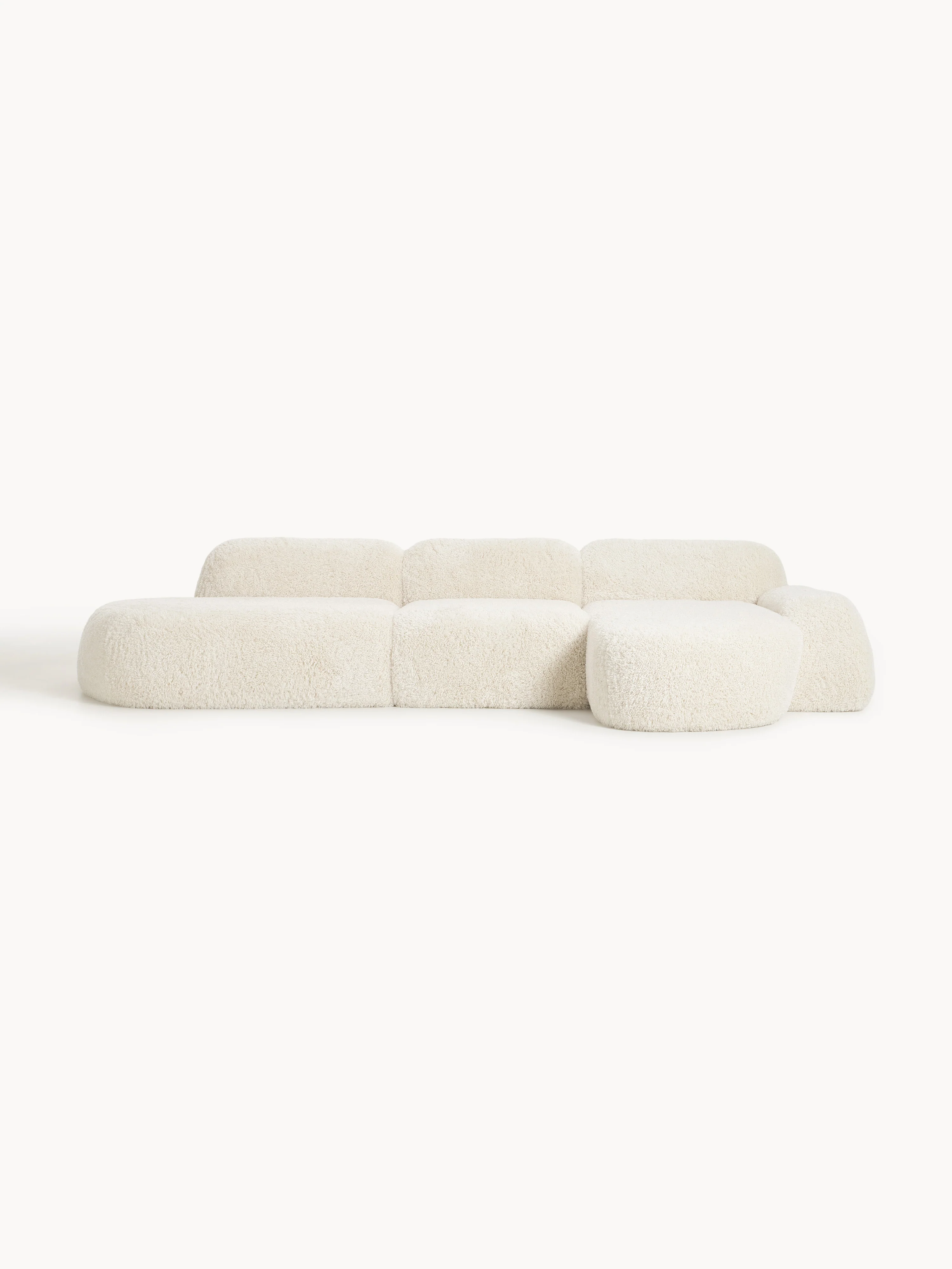 Modulares Teddy-Ecksofa Wolke (4-Sitzer) mit Chaiselongue