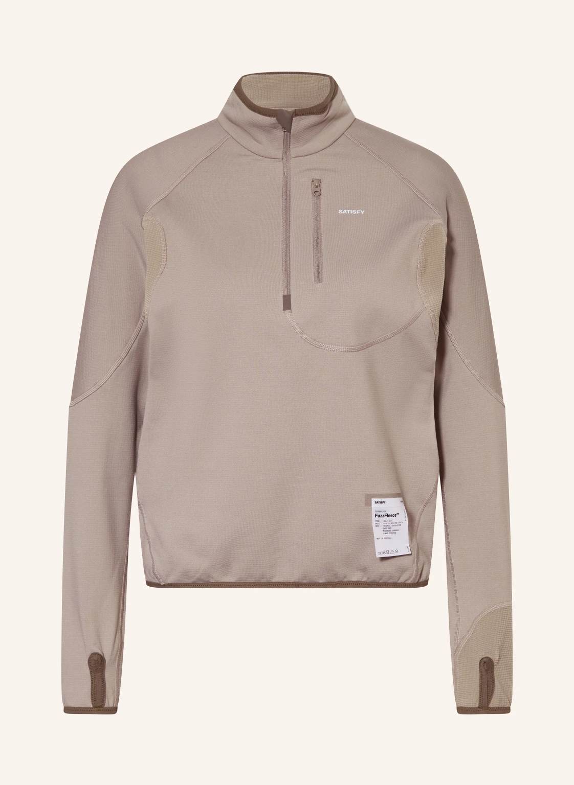 SATISFY Laufshirt GHOSTFLEECE™ HALF ZIPP
