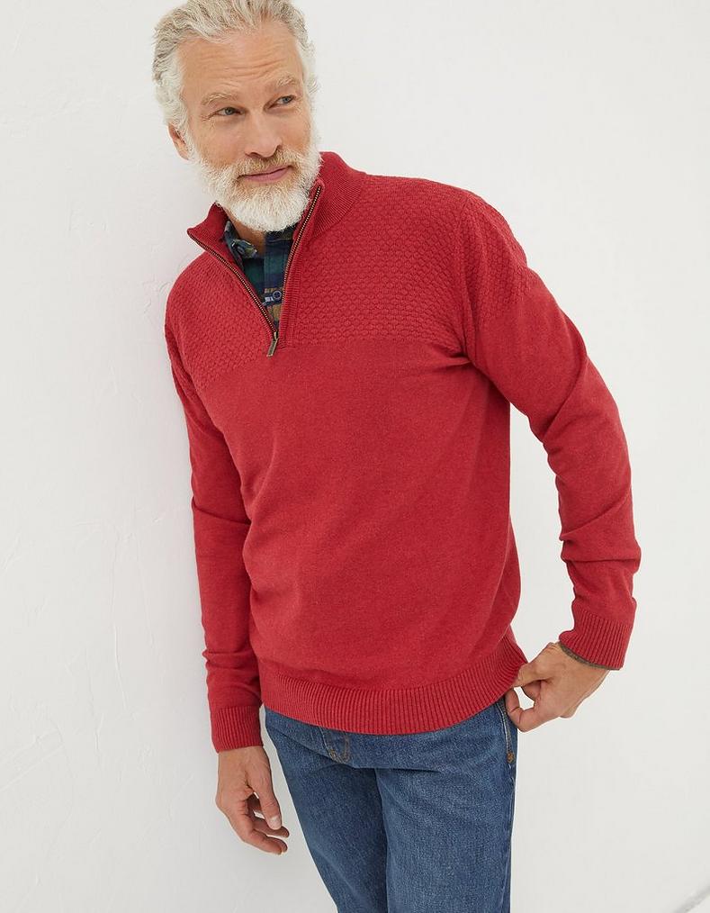 Braunton Textured Half Neck