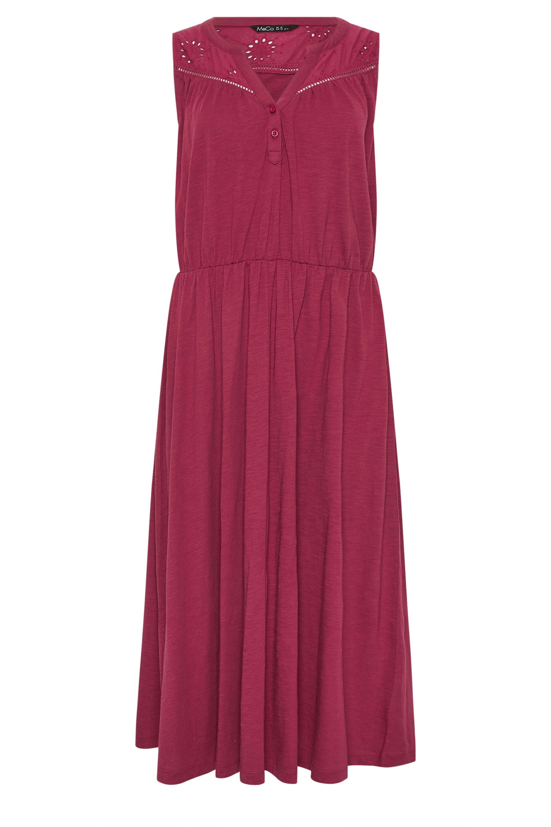 M&Co Sleeveless Cotton Midi Dress