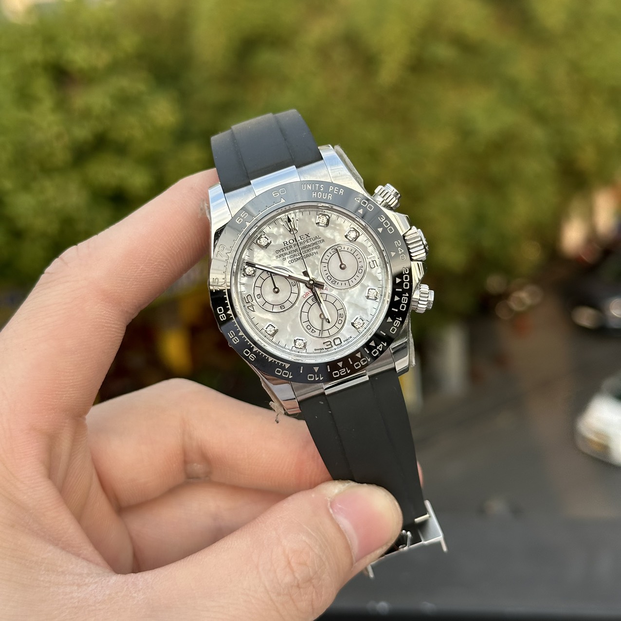 Rolex Daytona 904L Steel MOP Dial 40mm Oysterflex Super Clone
