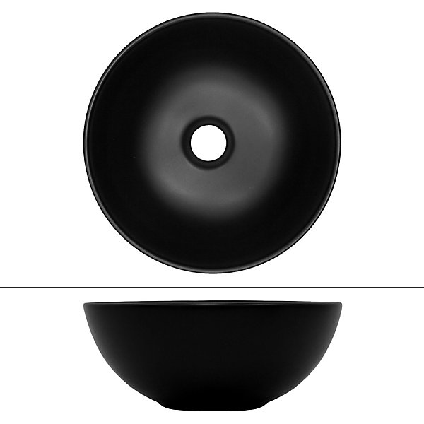 Lavabo noir mat ceramique vasque a poser Evier lave-mains 320 x 135 mm