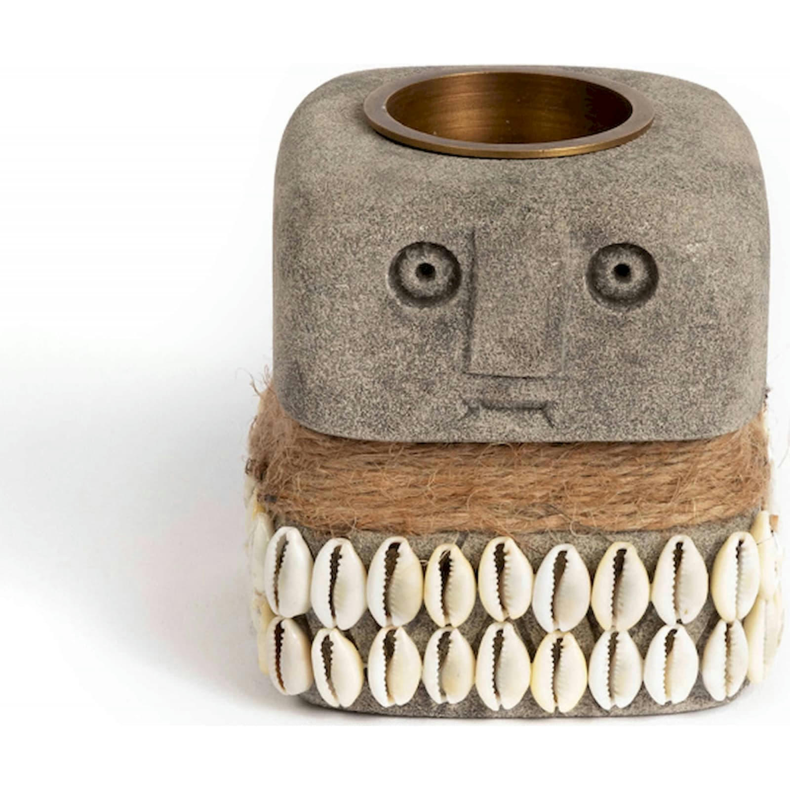 BALI BAZAR - Bougeoir Grès Gris