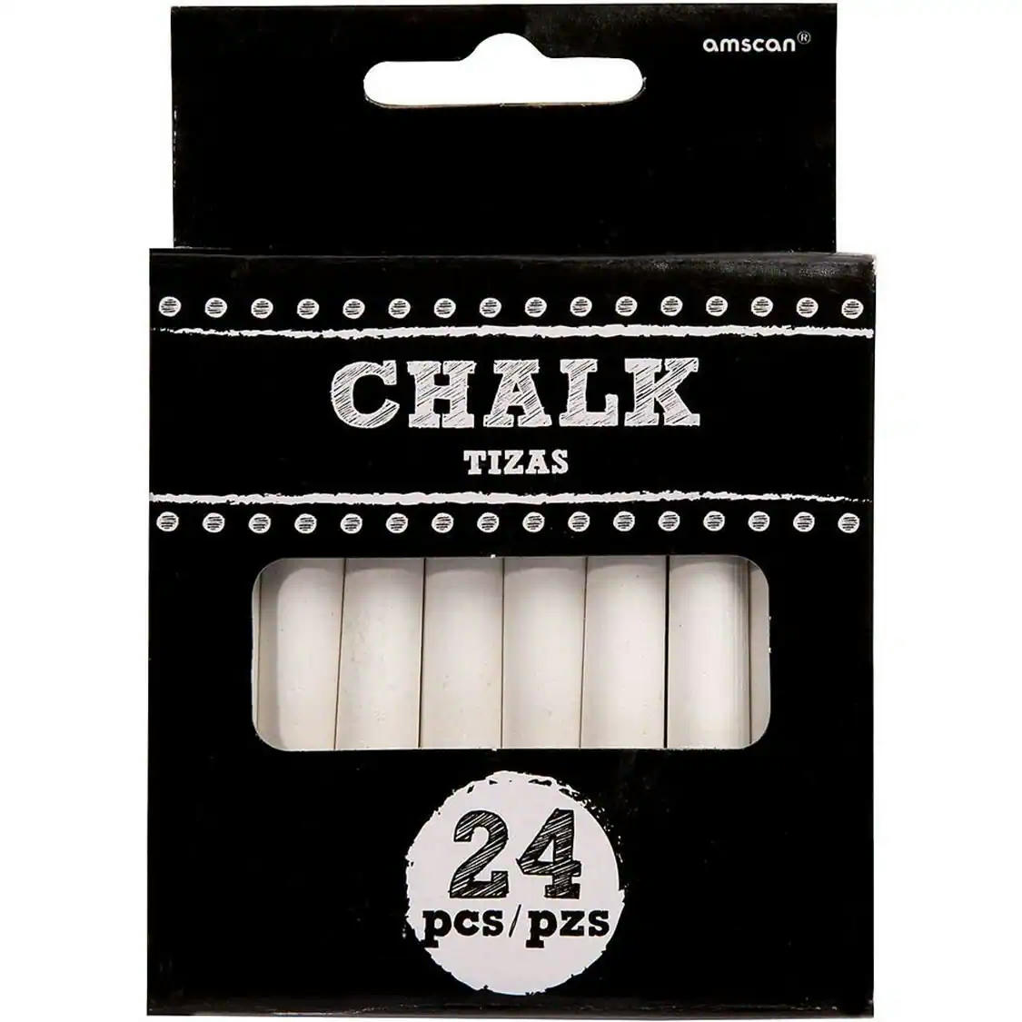 Chalk Sticks for Birthday, Party, Anniversary, White, 24-pk