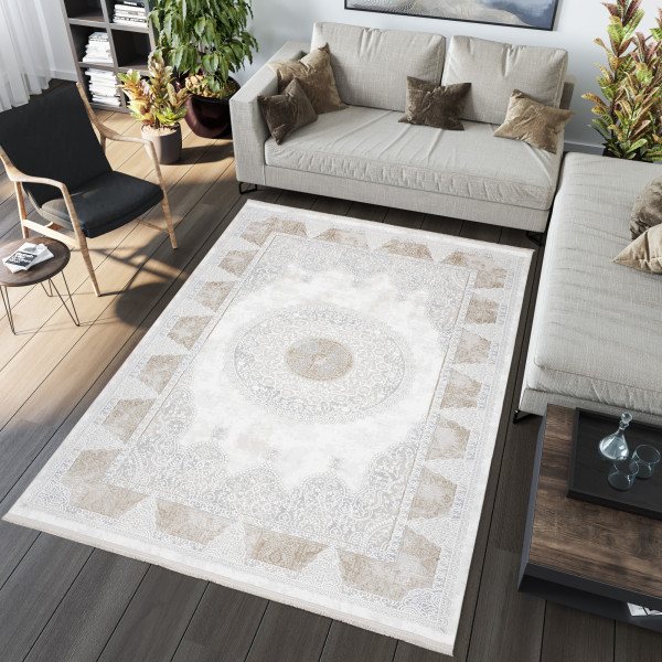 Dywan Chemex Sahara Nowoczesny N761A SH_ L_ Beżowy 120x170
