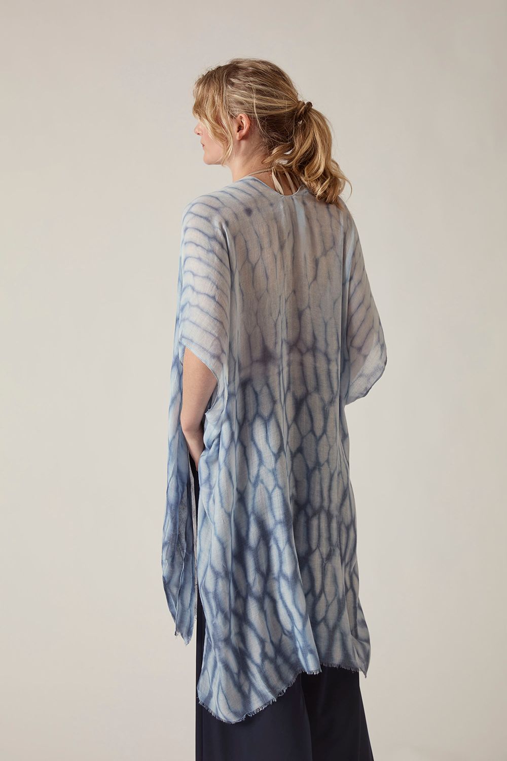 James Lakeland Blue Shibori Print Kaftan