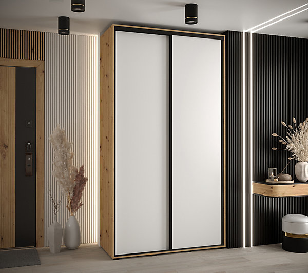 Armoire Davos 1 a portes coulissantes H. 235,2 x L. 130 x P. 60 2 portes