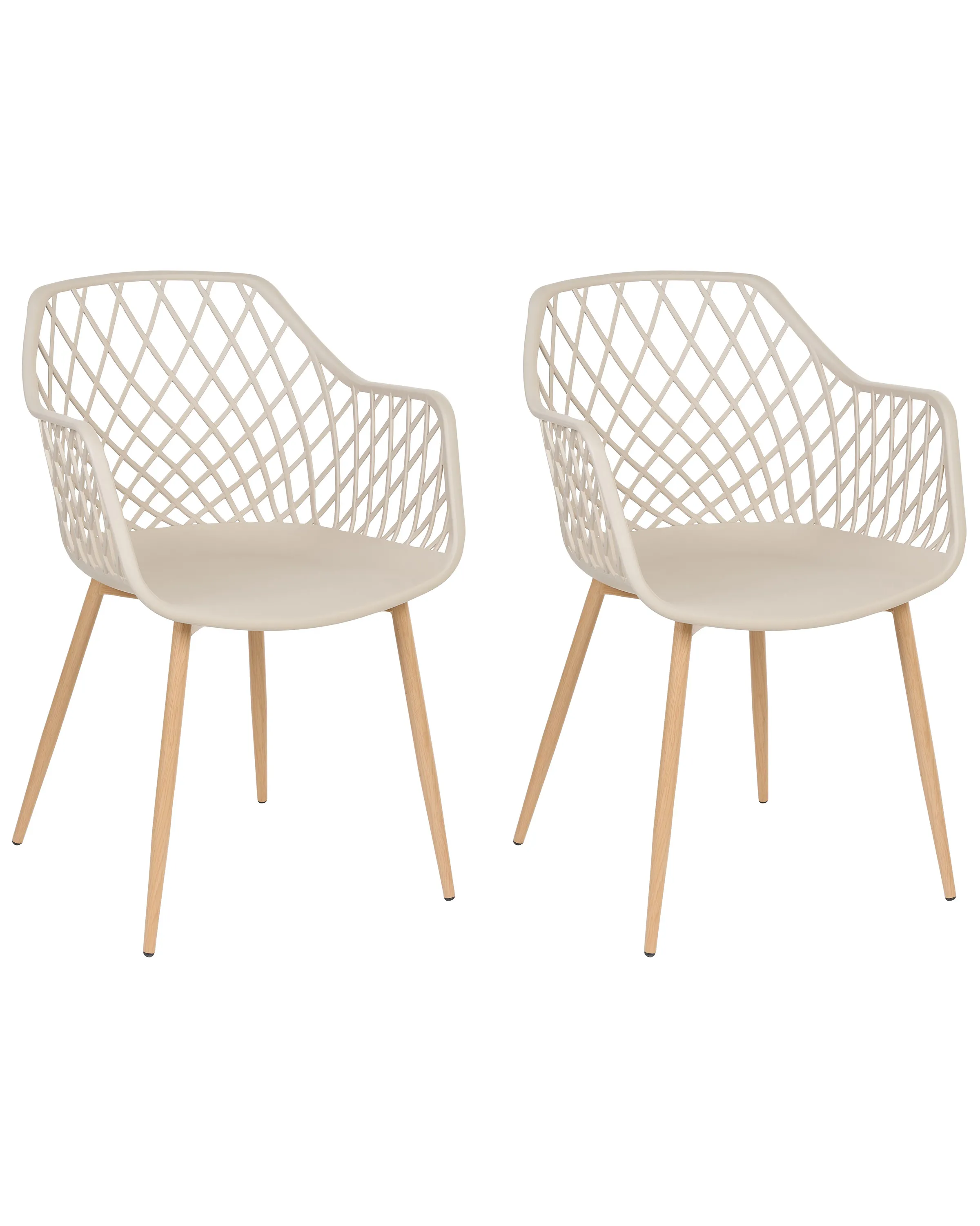 Set of 2 Dining Chairs NASHUA Beige