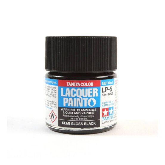 Tamiya Semi Gloss Black Lacquer Paint 10ml (LP-5)