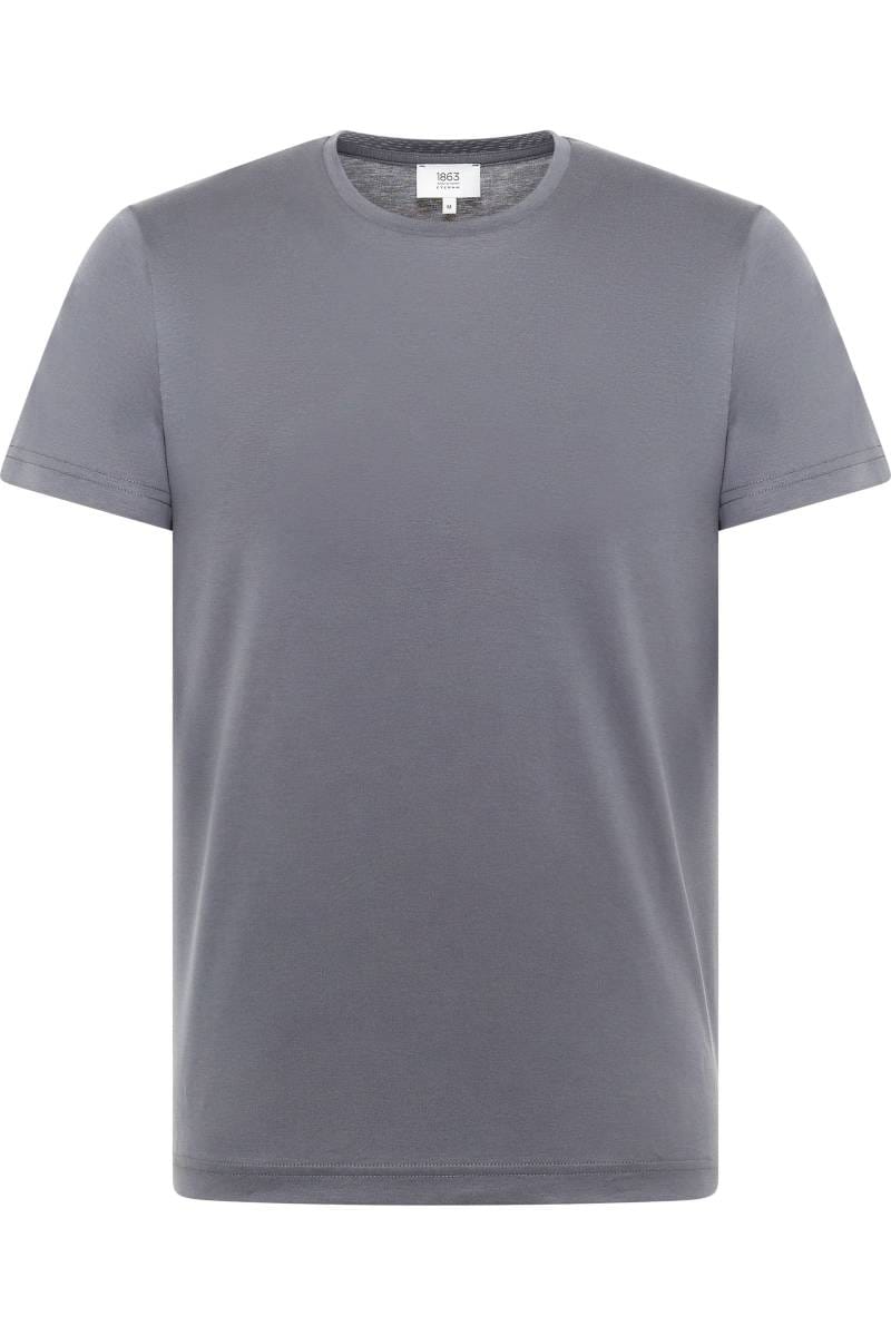 ETERNA 1863 Regular Fit T-Shirt Rundhals grau, Einfarbig