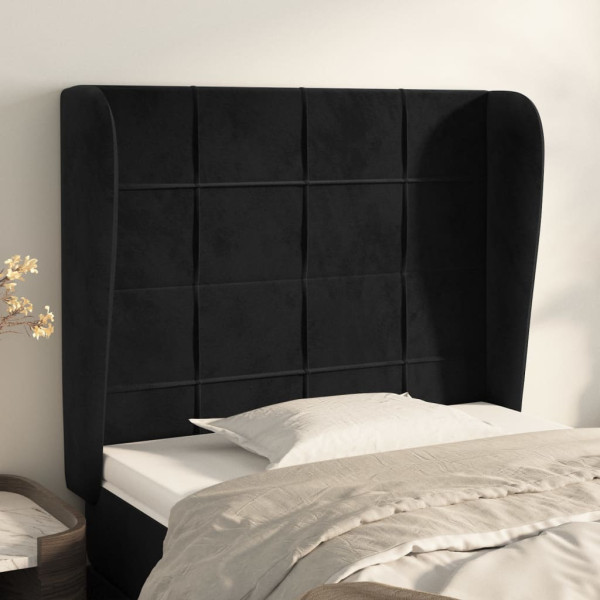 Wezgłowie Czarny 83 x 23 x 118/128 cm Aksamit vidaXL