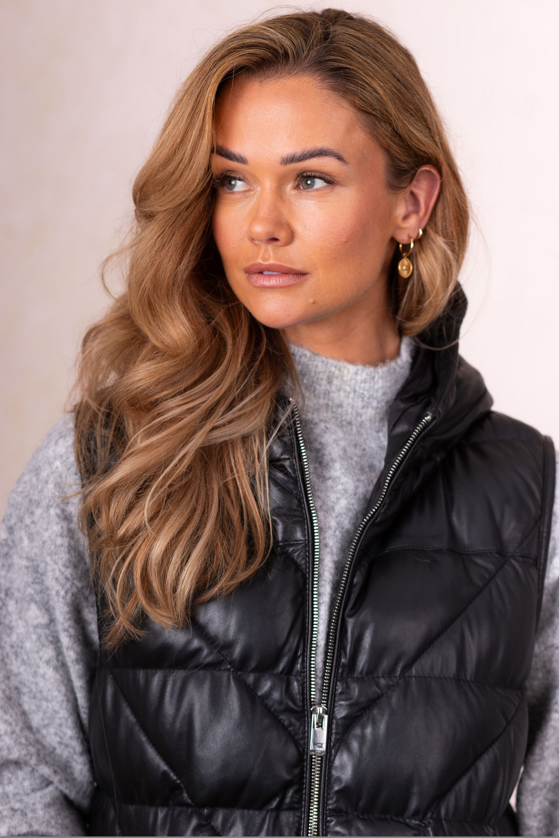 Lakeland Leather Lakeside' Hooded Leather Gilet