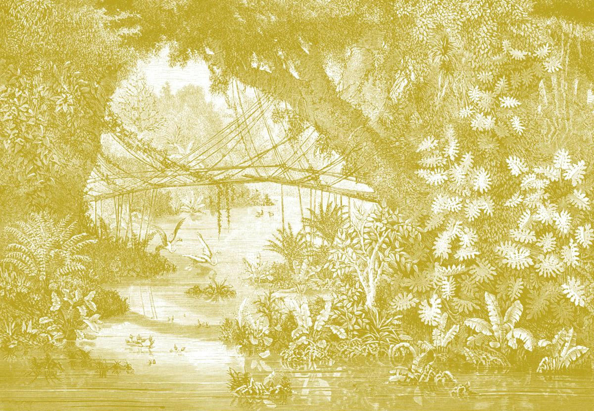 - Papier peint panoramique gravure jungle 390x270cm