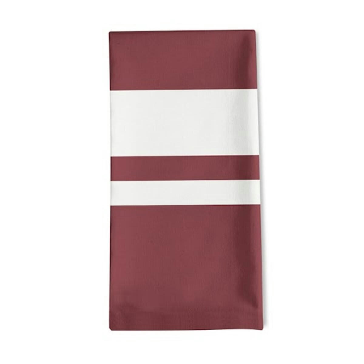 PAMPELUNE - Serviette de table satin de coton Rouge 50x50 cm
