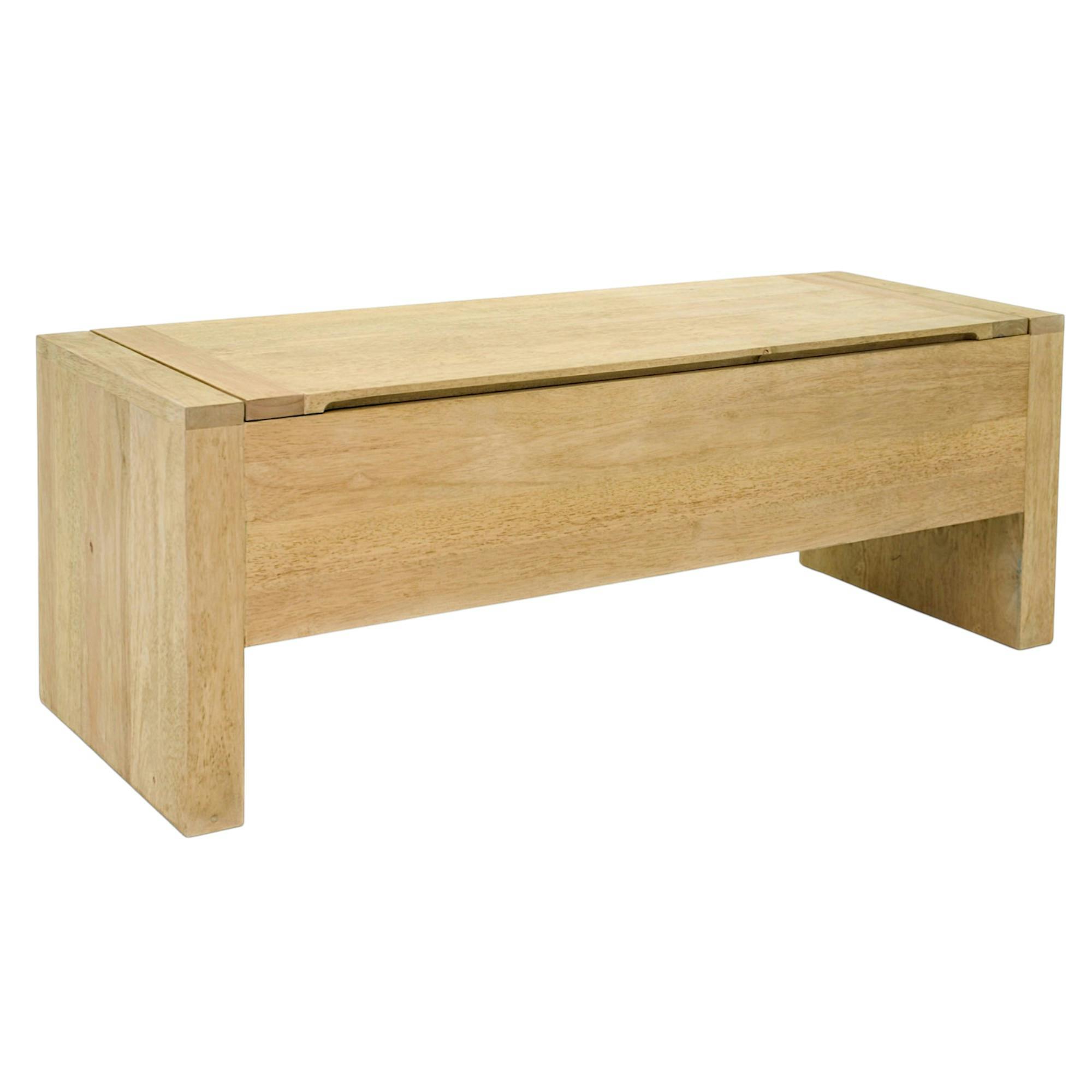 Banc coffre hévéa 118cm HELENA