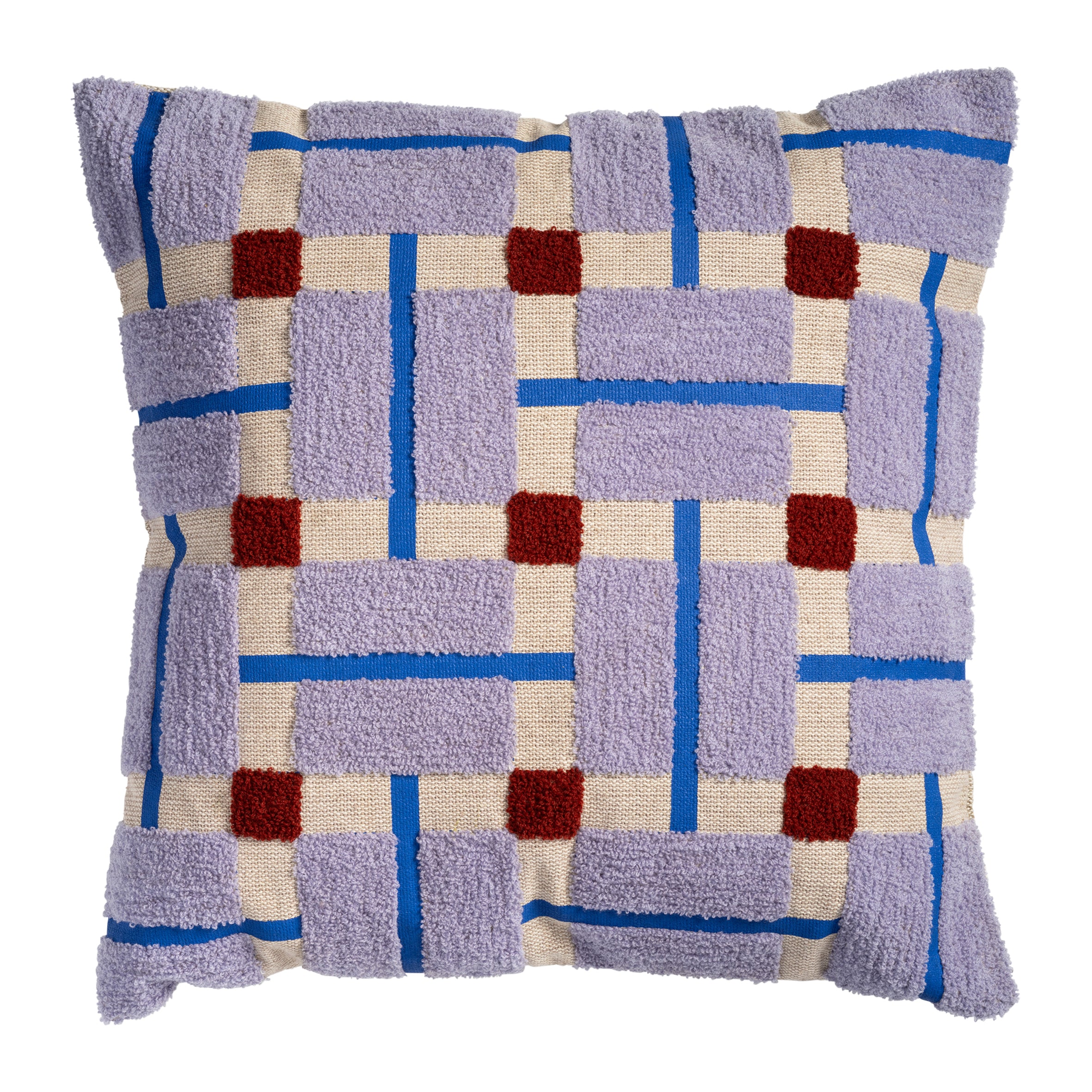 &klevering Plano Sierkussen 50 x 50 cm - Paars