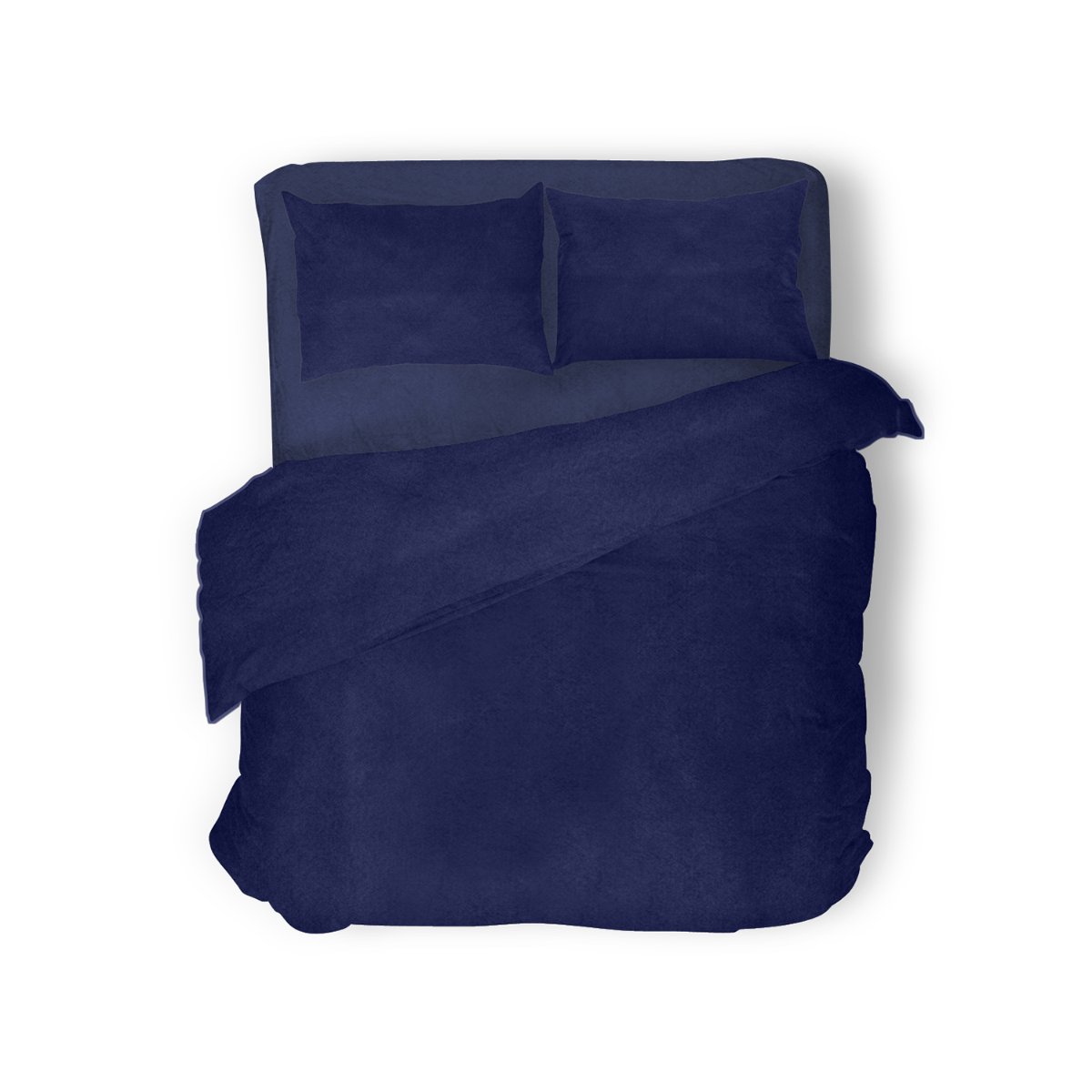 Eleganzzz Dekbedovertrek Flanel Uni blauw