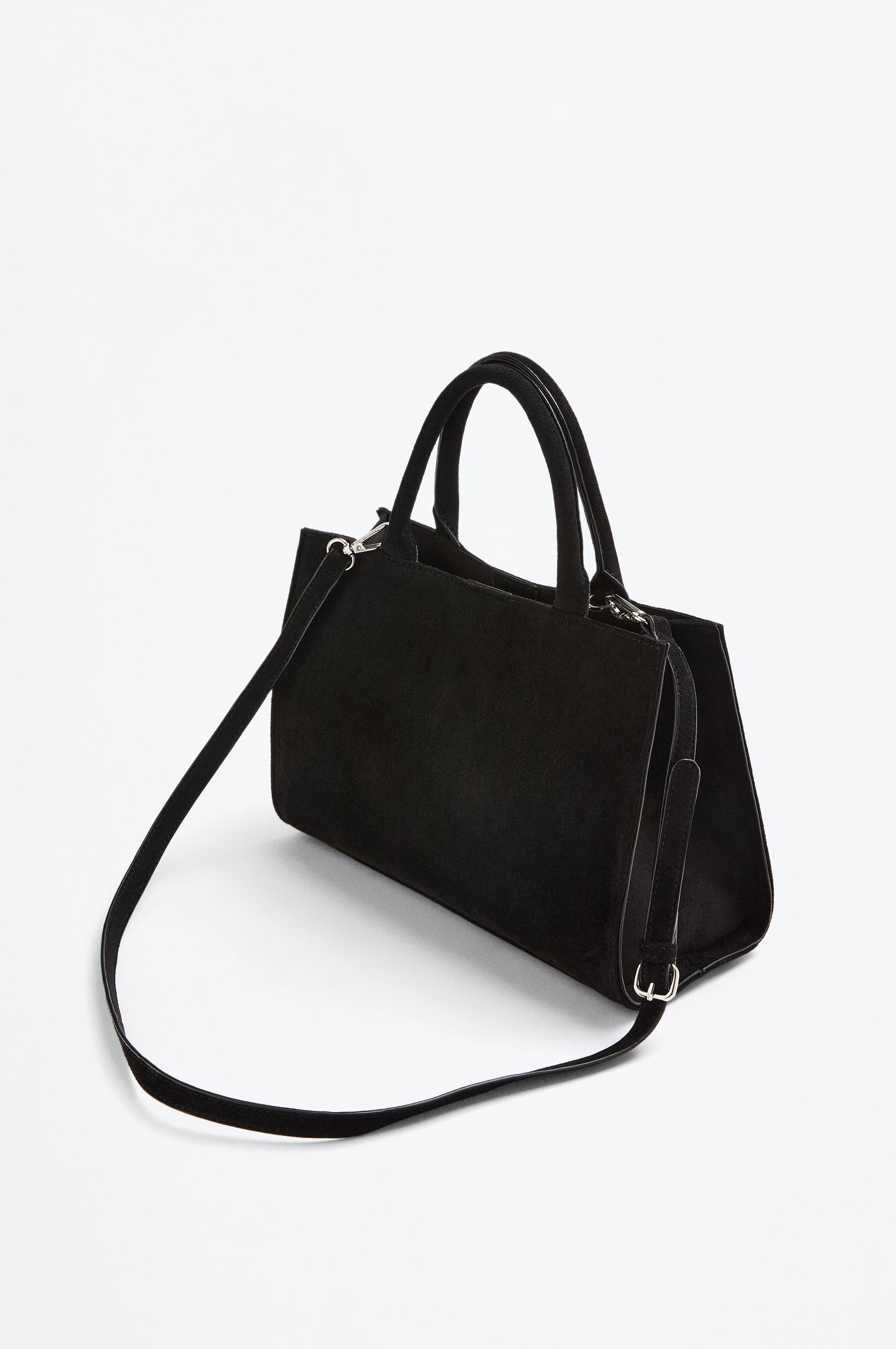 Bolso city efecto suede detalle cinturón