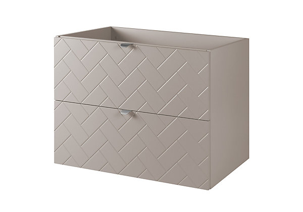 Meuble de salle de bain, Cachemire, 80 x 57 x 46 cm, poignées argentées