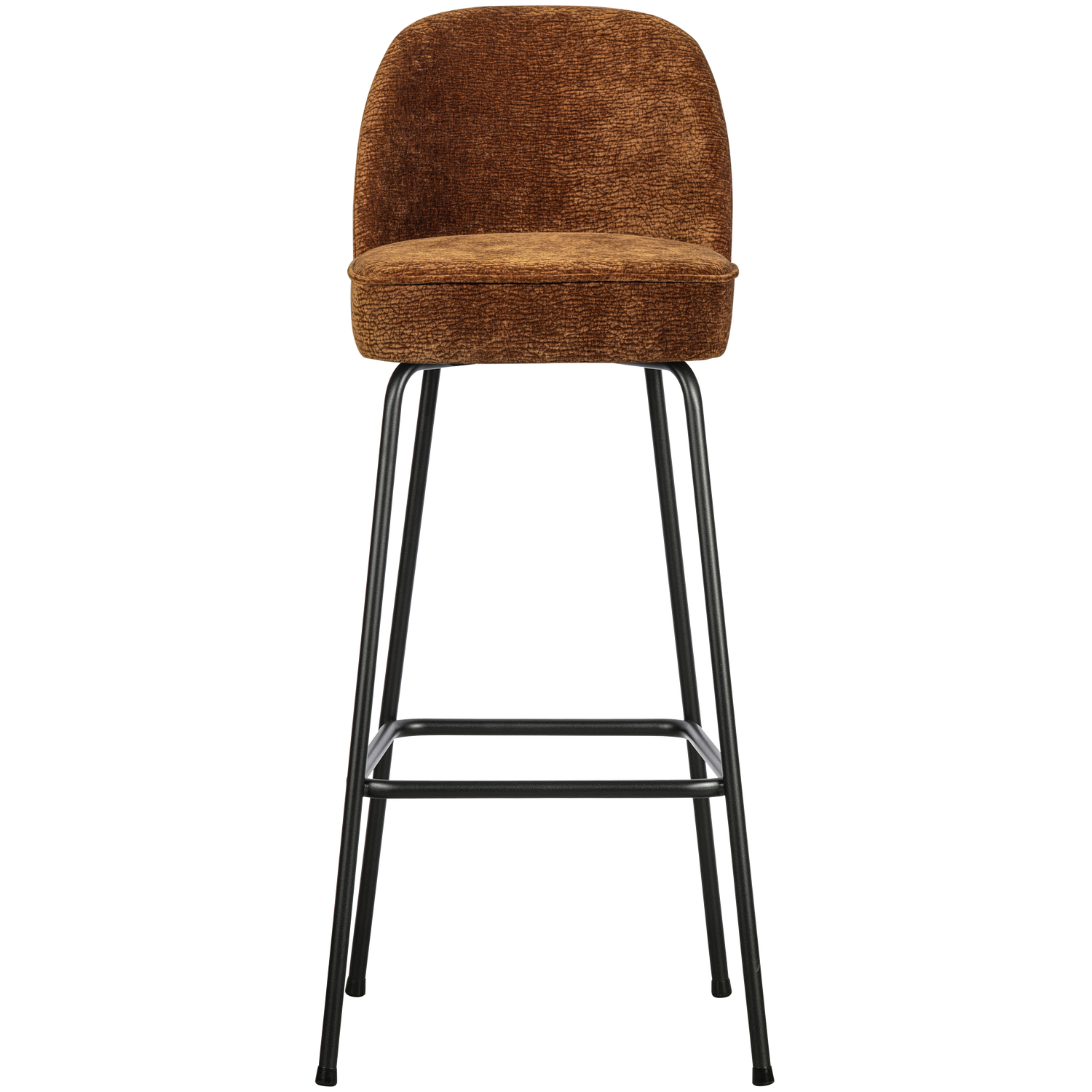 WOOOD Barstoel 80 cm 3D Vogue - Chenille - Midden Bruin -89x50x55