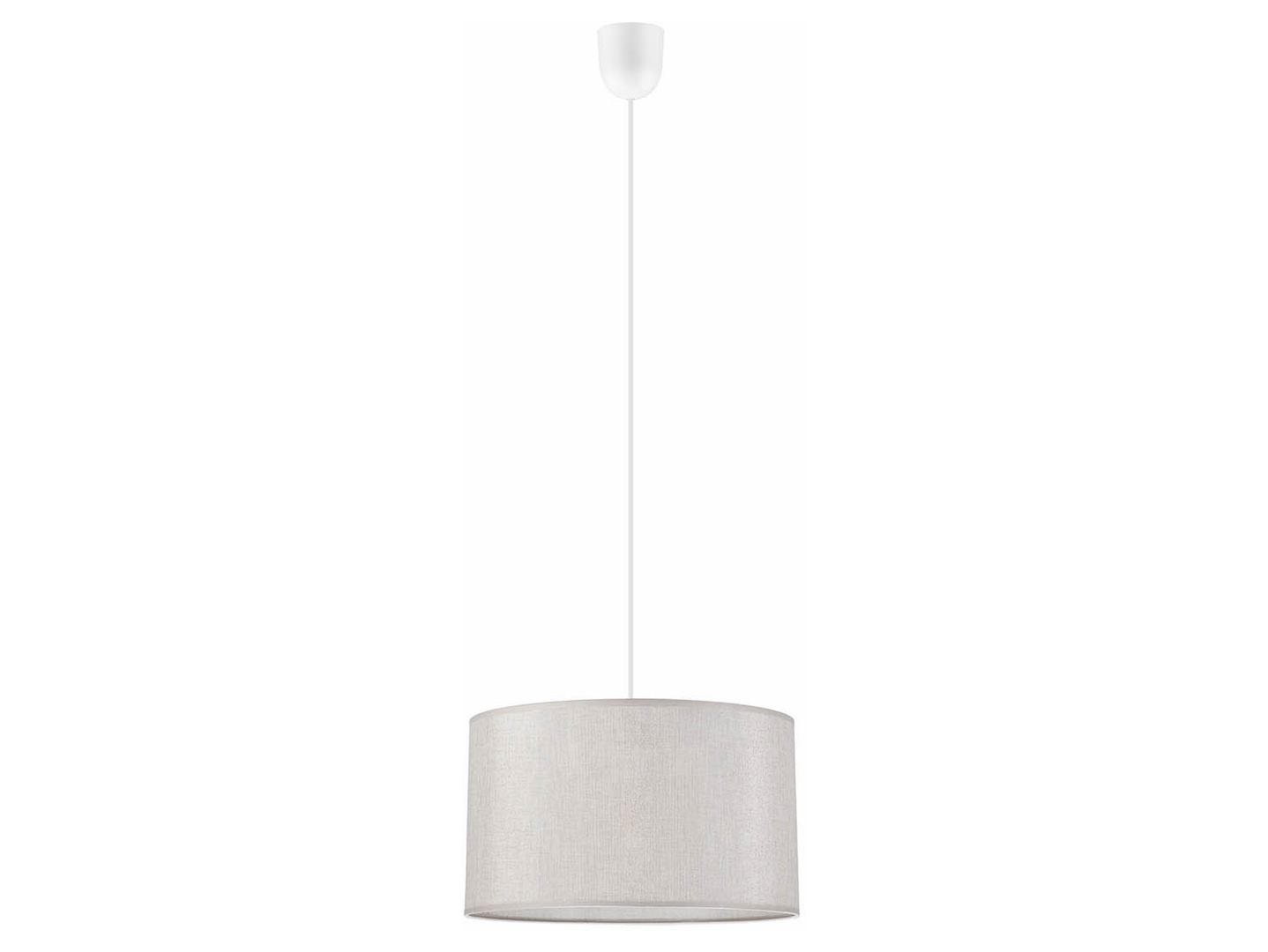 Lampa wisząca Estelle tkaninowa szara