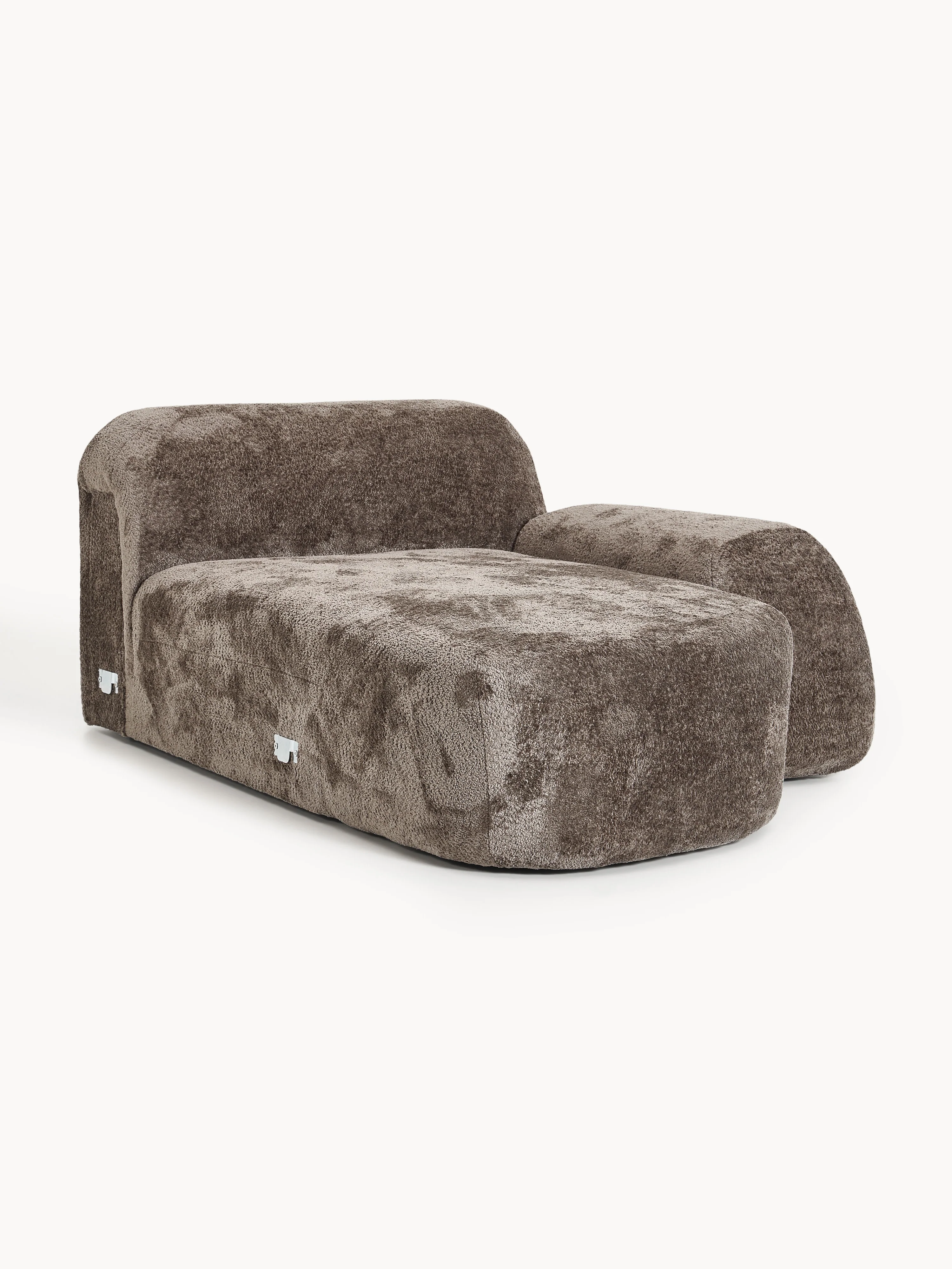 Chaiselongue-Eckmodul Wolke aus Teddy-Bouclé