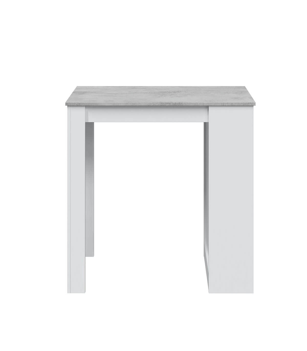 TIDY - Table haute bar/cuisine avec étagère intégrée - H105 x L103 cm
