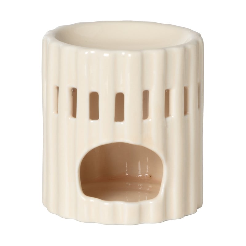 Oliebrander streep - beige - &Oslash;8.5x9 cm