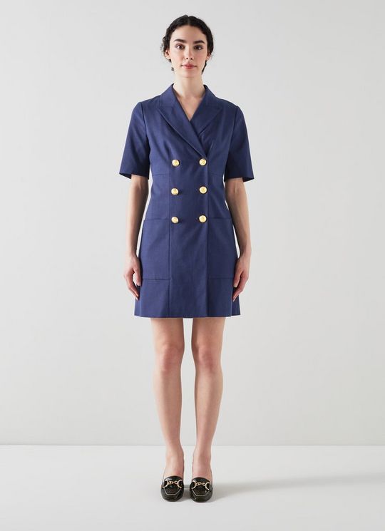 Kennedy Navy Dress with LENZING? ECOVERO? viscose