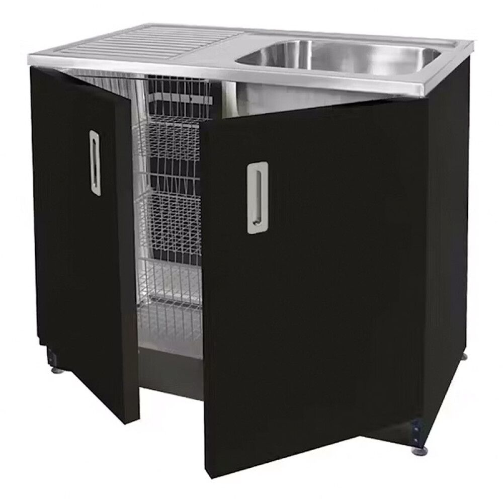 VASKEBENK VILAN STAINLESS VTB10 100X60X90CM SVART