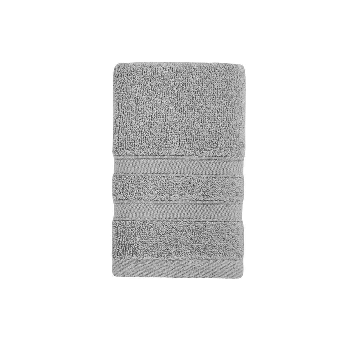 ORGANIKA - 2 serviettes invité en coton bio Gris Perle 30x50 cm