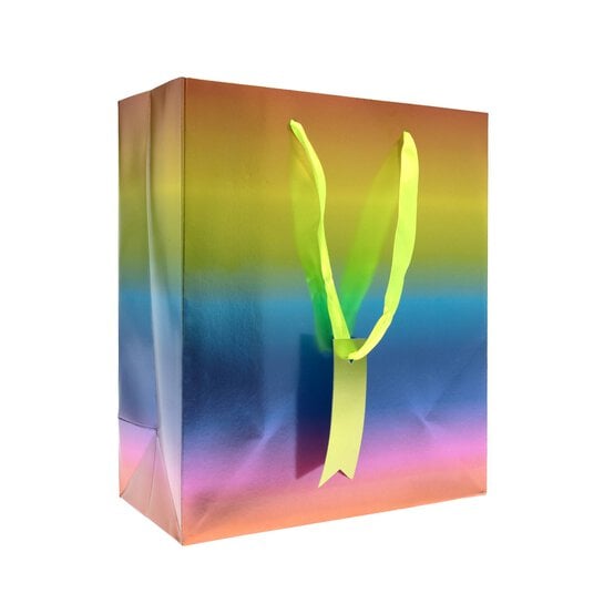 Metallic Rainbow Gift Bag 21.5cm x 25cm