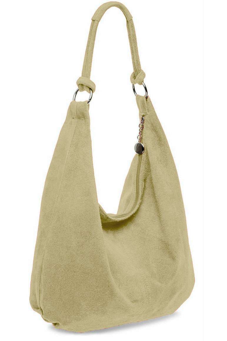 Kitise Large Slouch Italian Suede Suede Hobo Tote Shoulder Bag