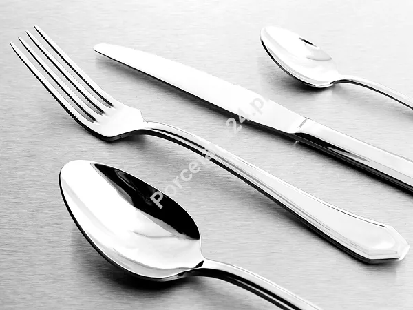 Komplet sztućców 24 cz. na 6 osób Hisar - Riva (4.0/3.0 mm) wysoki połysk