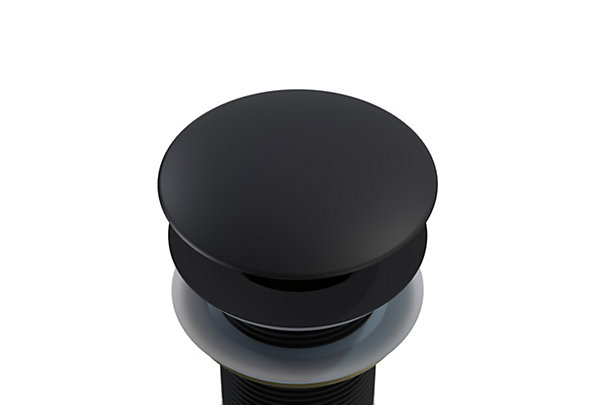 Bonde Pop-up en laiton pour lavabo évier et vasque, sans trop plein - Noir mat -6,6cm