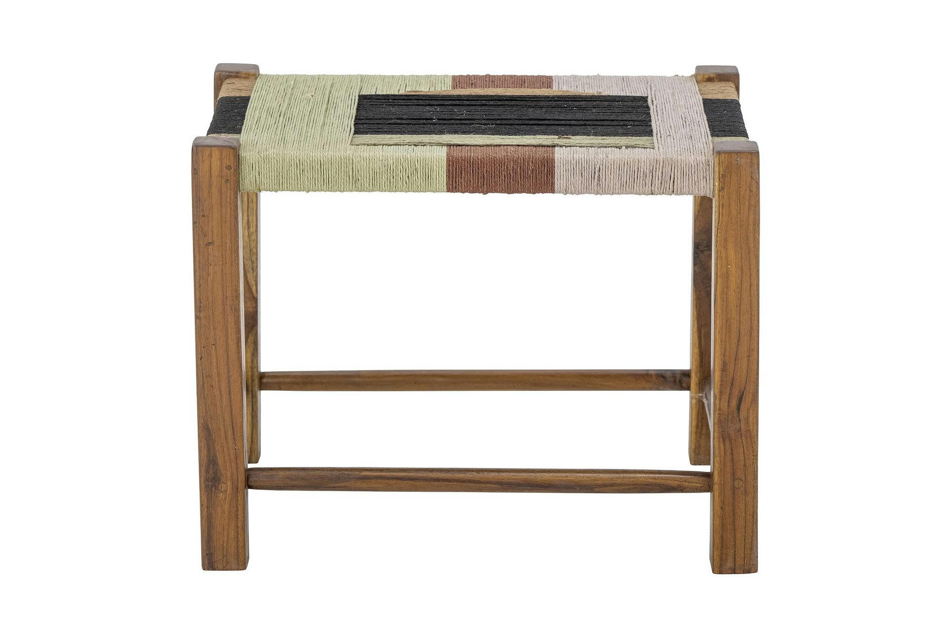 VERDE - Tabouret en toile de jute marron