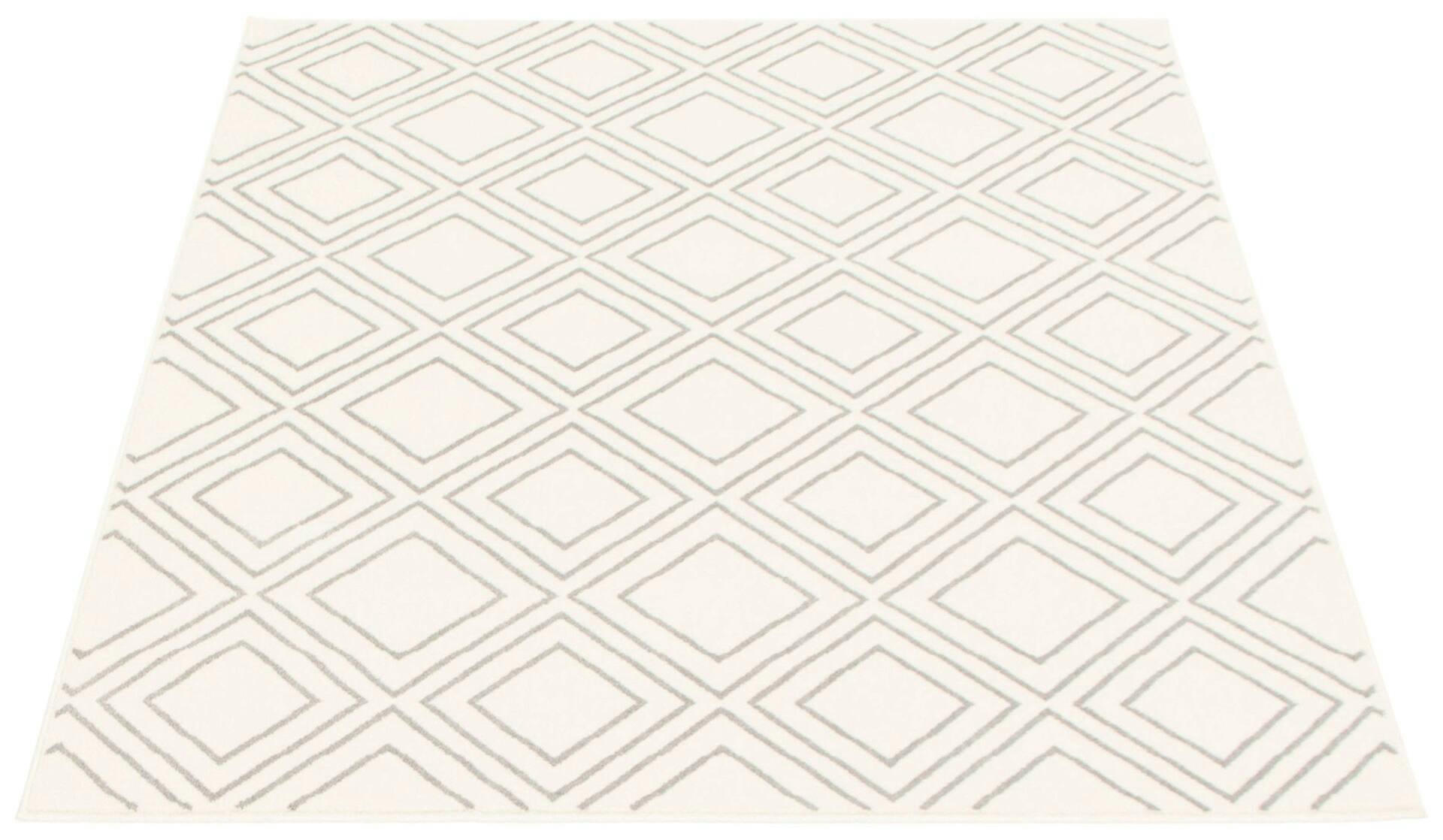 ECARPET Macy Geod Indoor Geometric Area Rug, White/Grey, Assorted Sizes