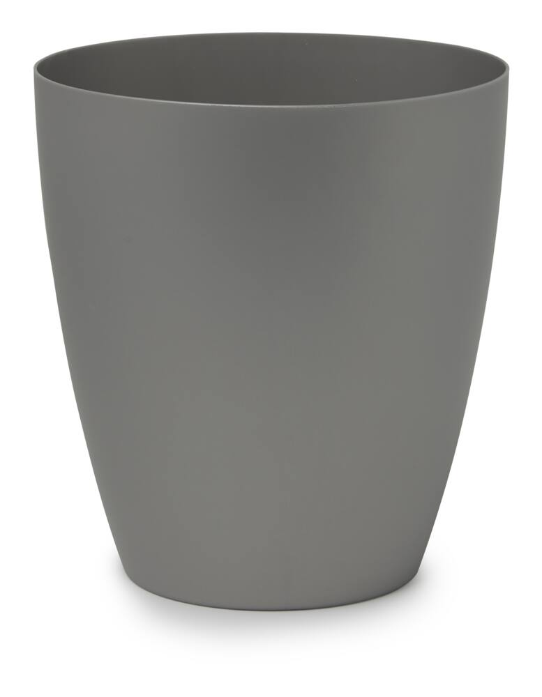 Umbra Hydra Plastic Compact Waste Can/Trash Can, Metallic White, 9-L