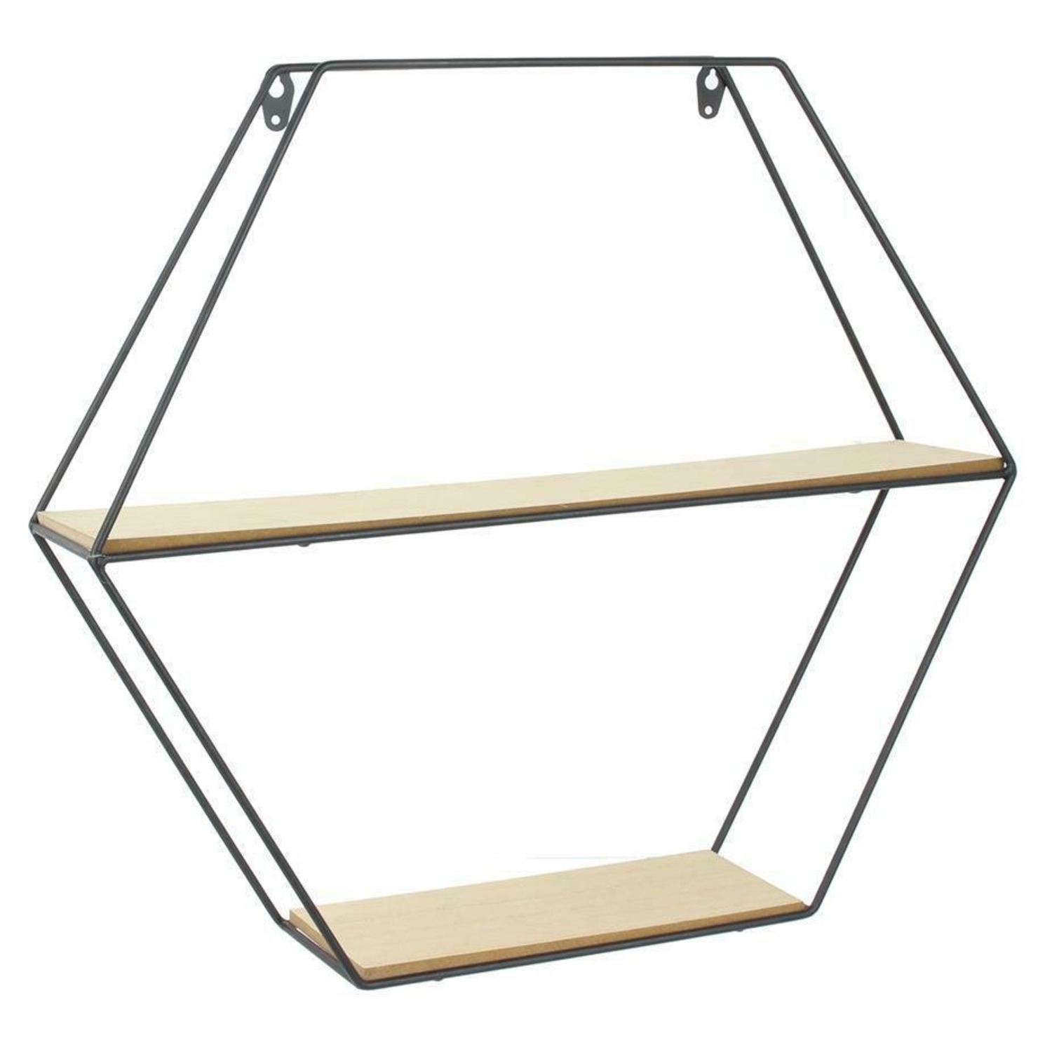 PÓŁKA WISZĄCA Heksagon ŚCIENNA na książki loft metal i MDF