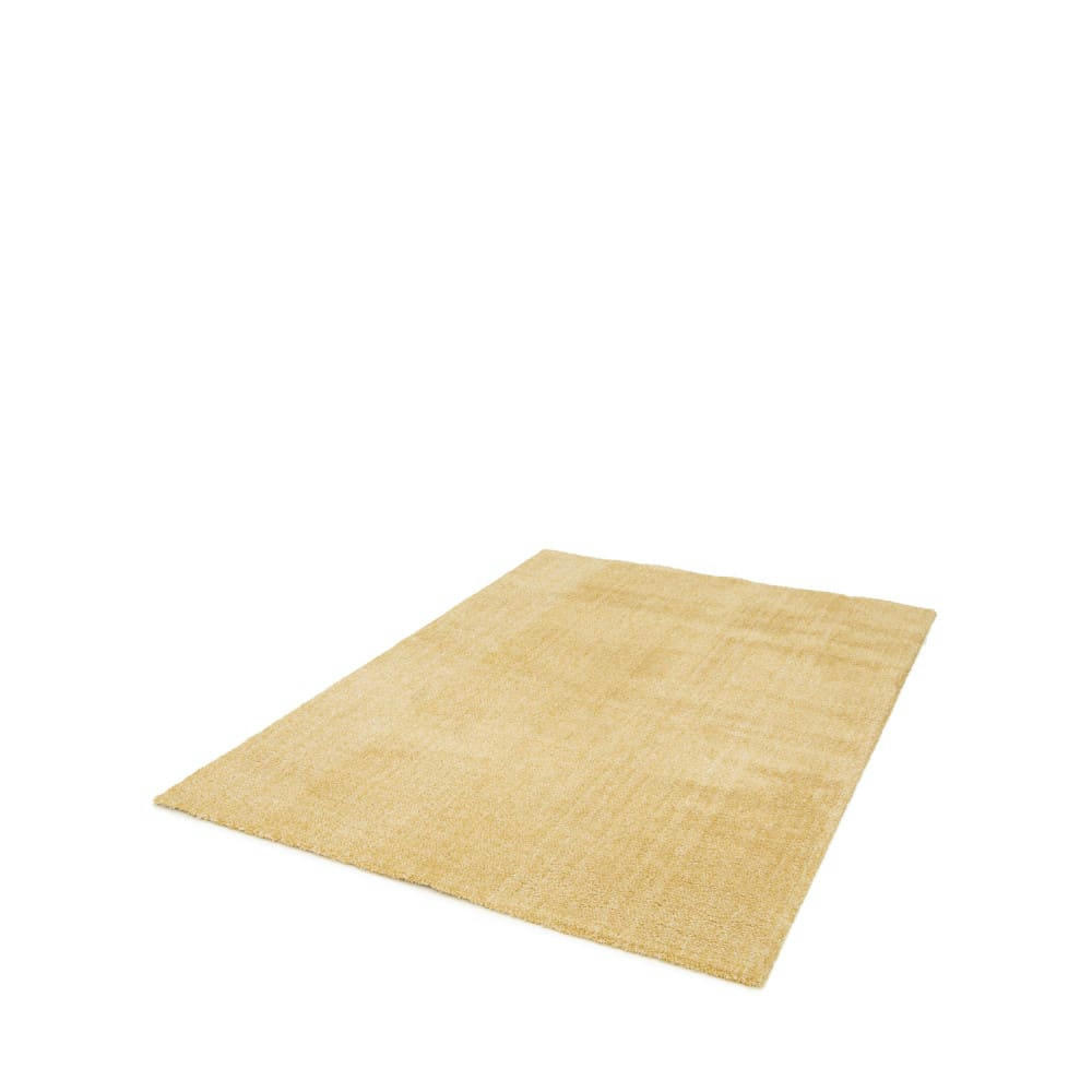 ASSIA - Tapis à poil long jaune moutarde 120x170 cm