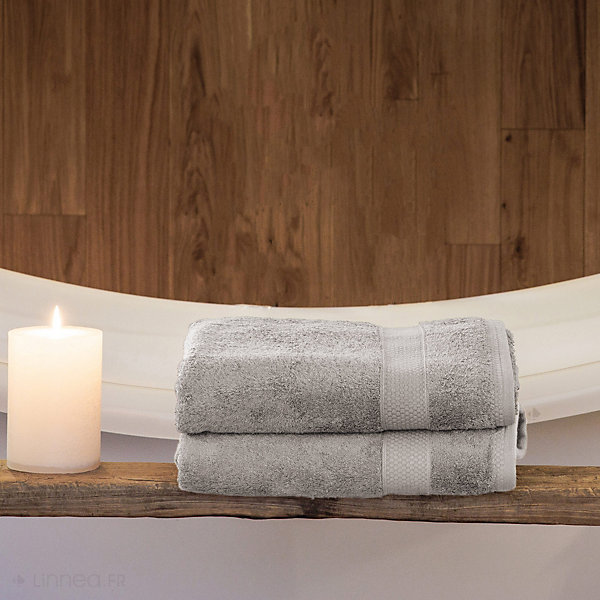 Drap de bain coton 550g/m2 95x140 cm collection NAÏA beige Lin