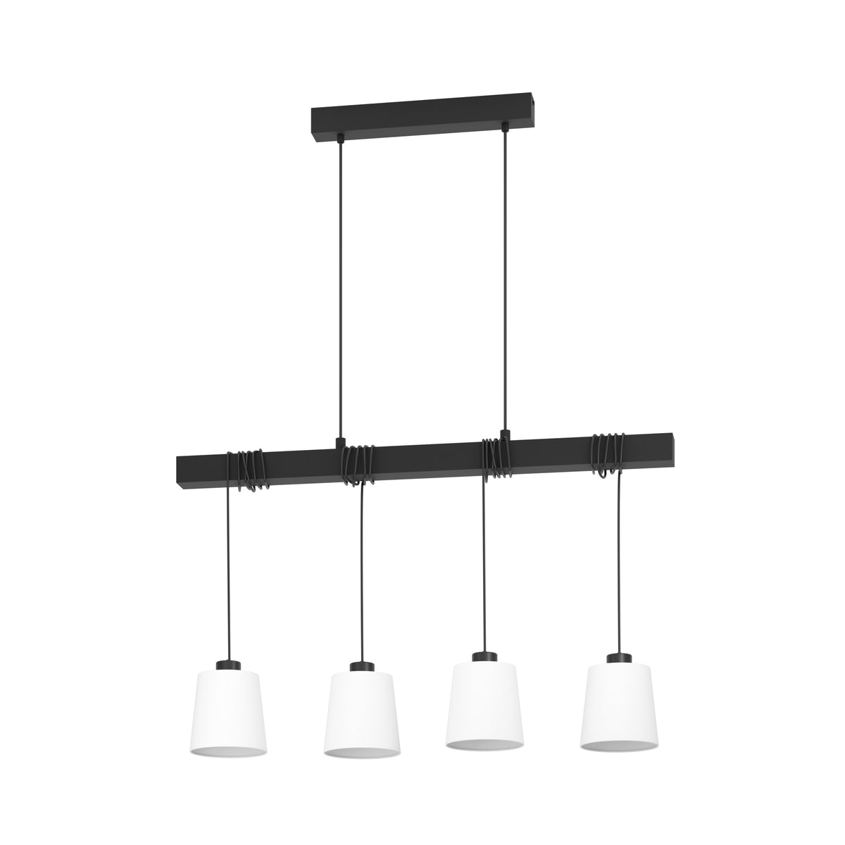 EGLO hanglamp Townshend 8 - e27 - 90 cm - zwart/wit