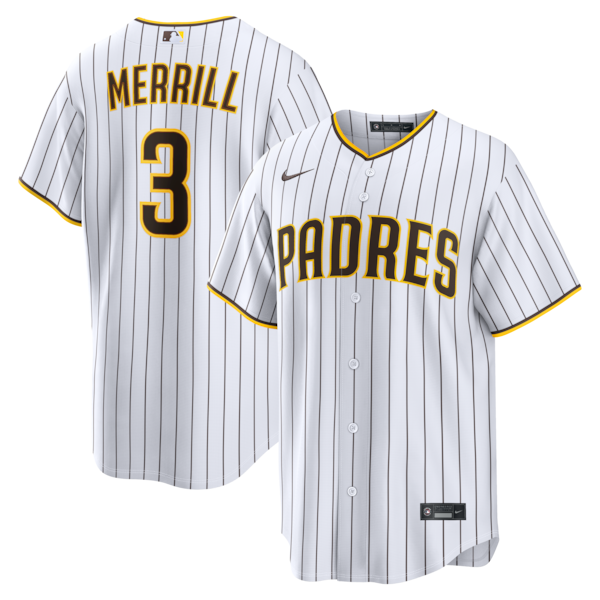 Jackson Merrill San Diego Padres Nike Home Replica Player Jersey - White