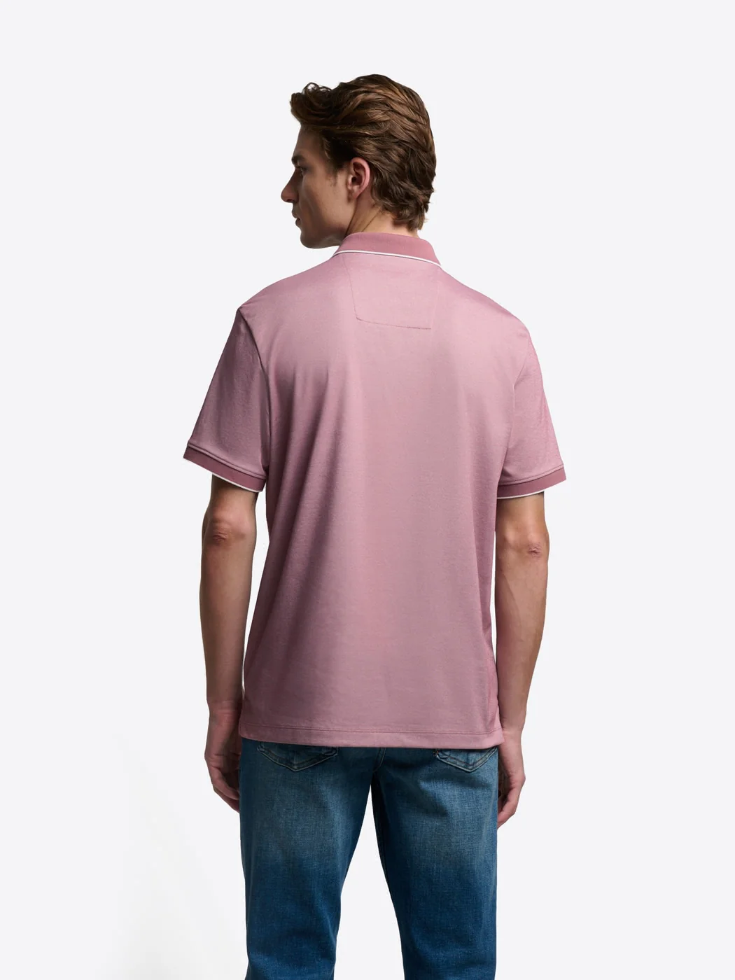 Polo col boutonné maille chinée