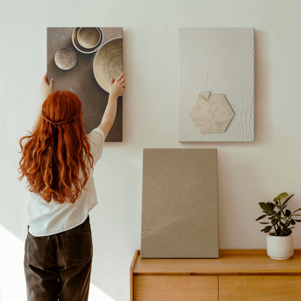 Obraz canvas 3 częściowy Ciepły minimalizm | 3x40x60 | Wallfluent