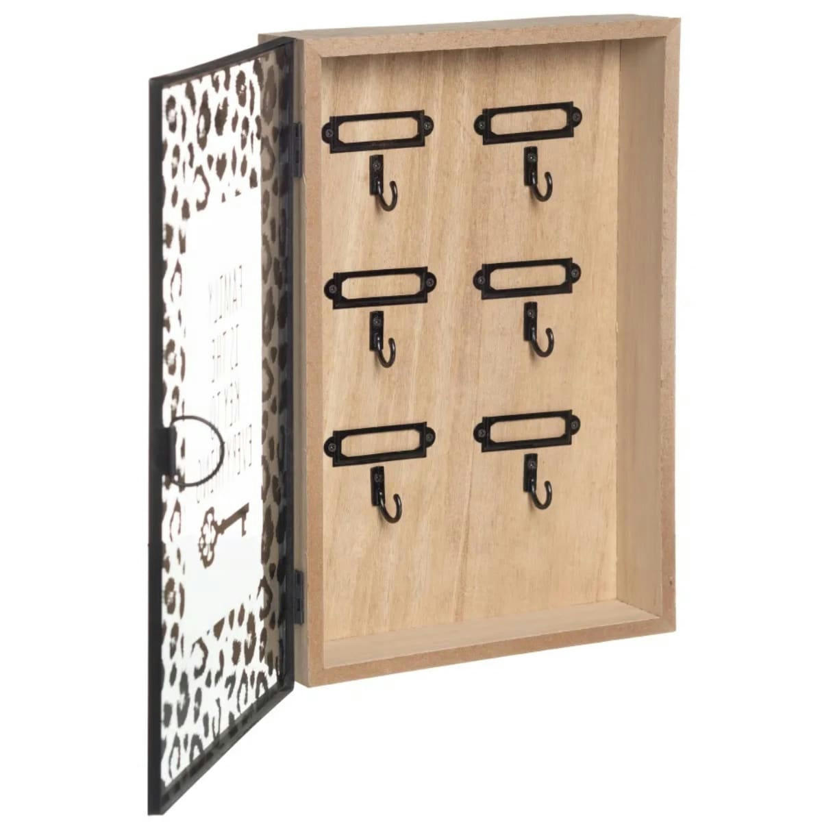 - Boîte à clefs vitrée motif félin