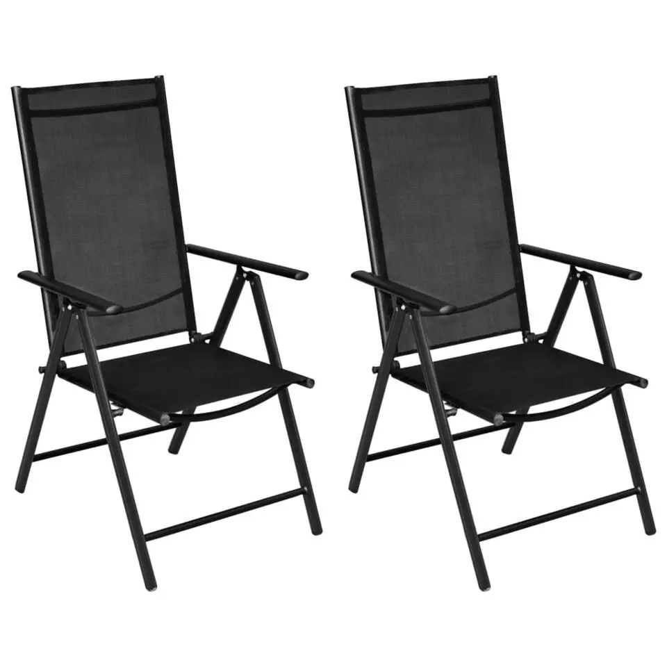 vidaXL - Bistroset - Zwart - Aluminium