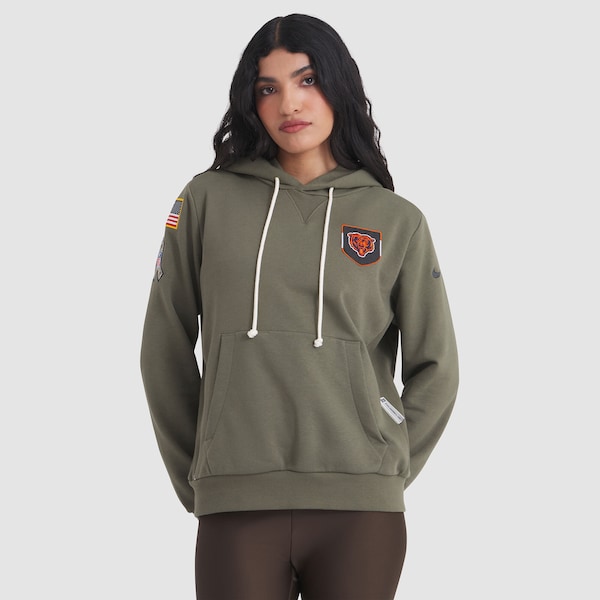 Chicago Bears Nike Women's 2025 Salute to Service Sideline Standard Issue Dri-FIT Hoodie - Olive