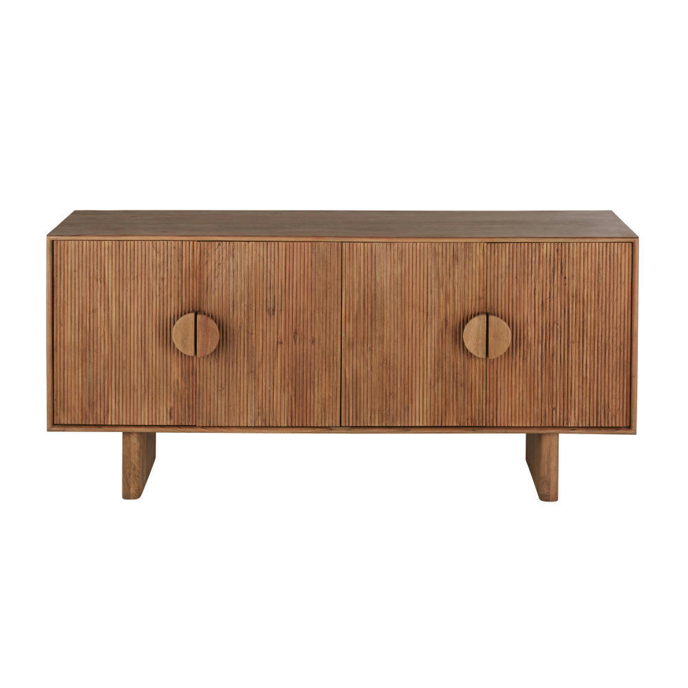 Moony - Buffet 4 portes en bois d'acacia